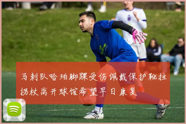 马刺队哈珀脚踝受伤佩戴保护靴拄拐杖离开球馆希望早日康复